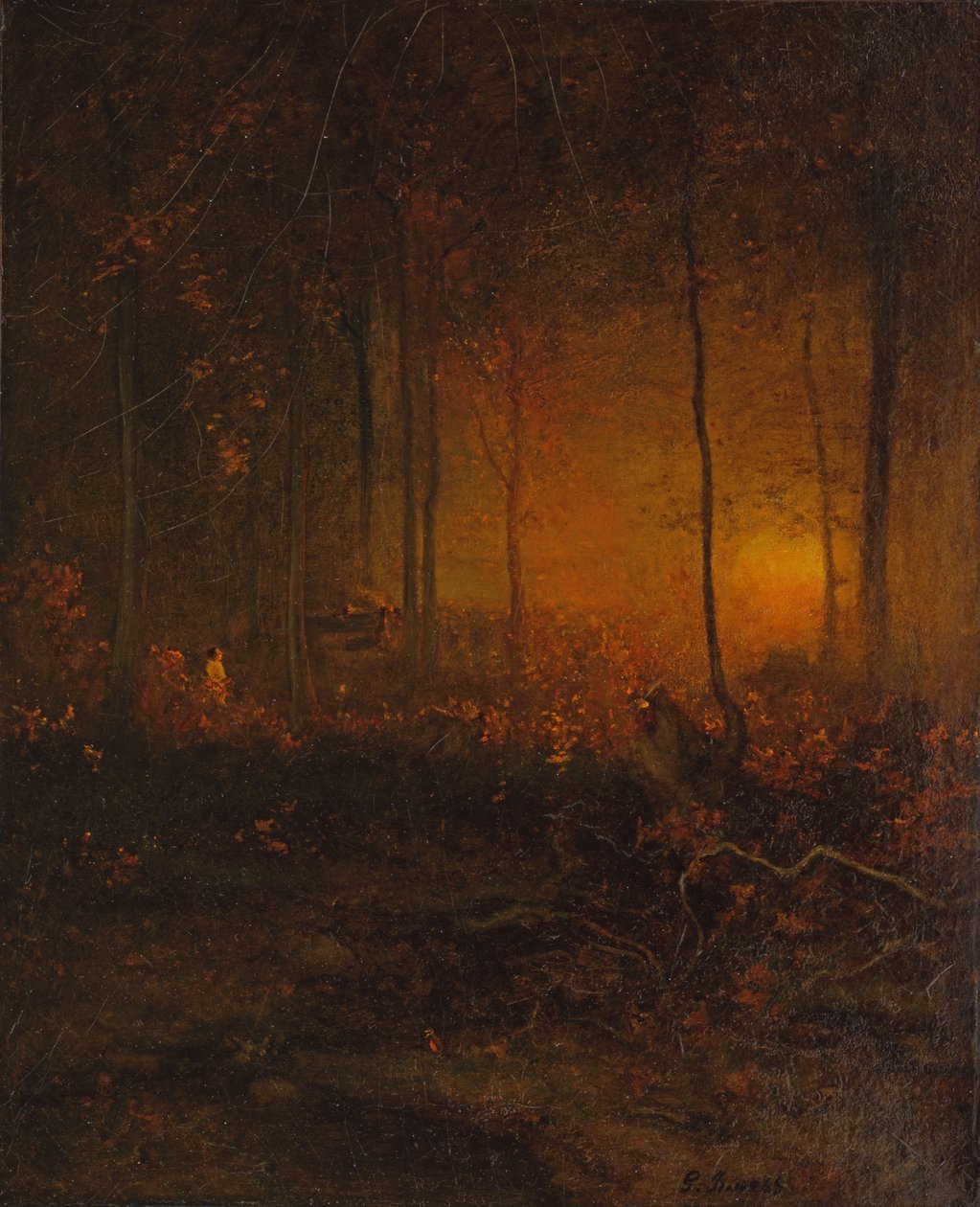 Watching the Sun Glow, 1887 tekijältä George Snr. Inness
