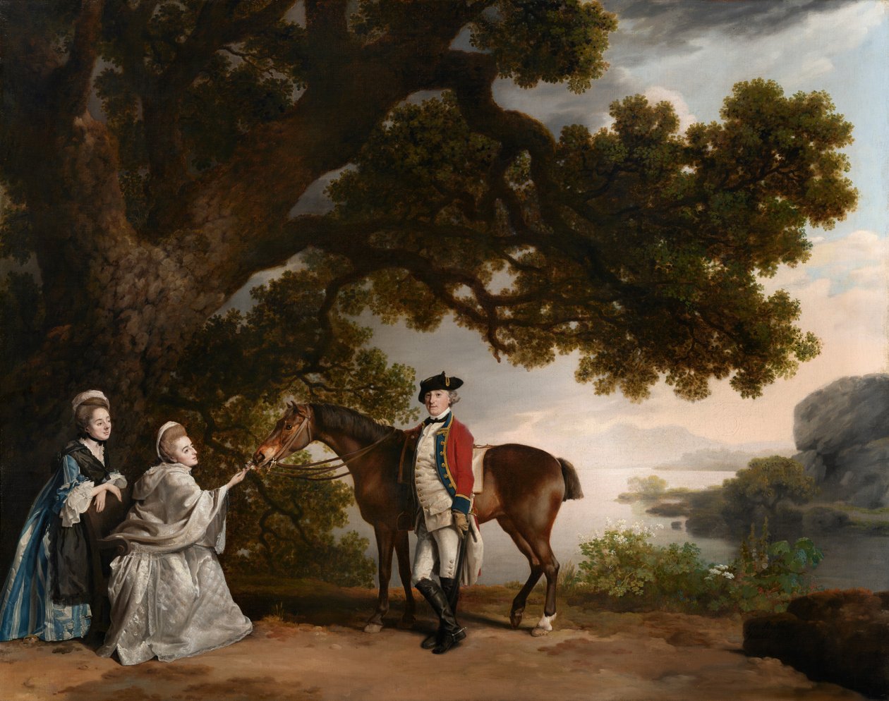 Kapteeni Samuel Sharpe Pocklington ja hänen vaimonsa Pleasance ja mahdollisesti hänen sisarensa Frances. tekijältä George Stubbs
