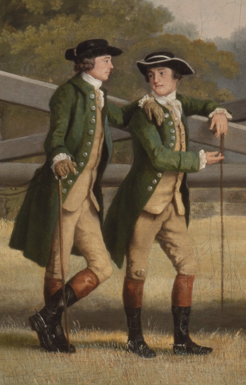 Yksityiskohta William Henry Cavendish-Bentinckiltä, Portlandin kolmannelta herttualta ja hänen nuoremmalta veljestään Lord Edwardilta, 1767-68 (3089923:n tiedot) tekijältä George Stubbs
