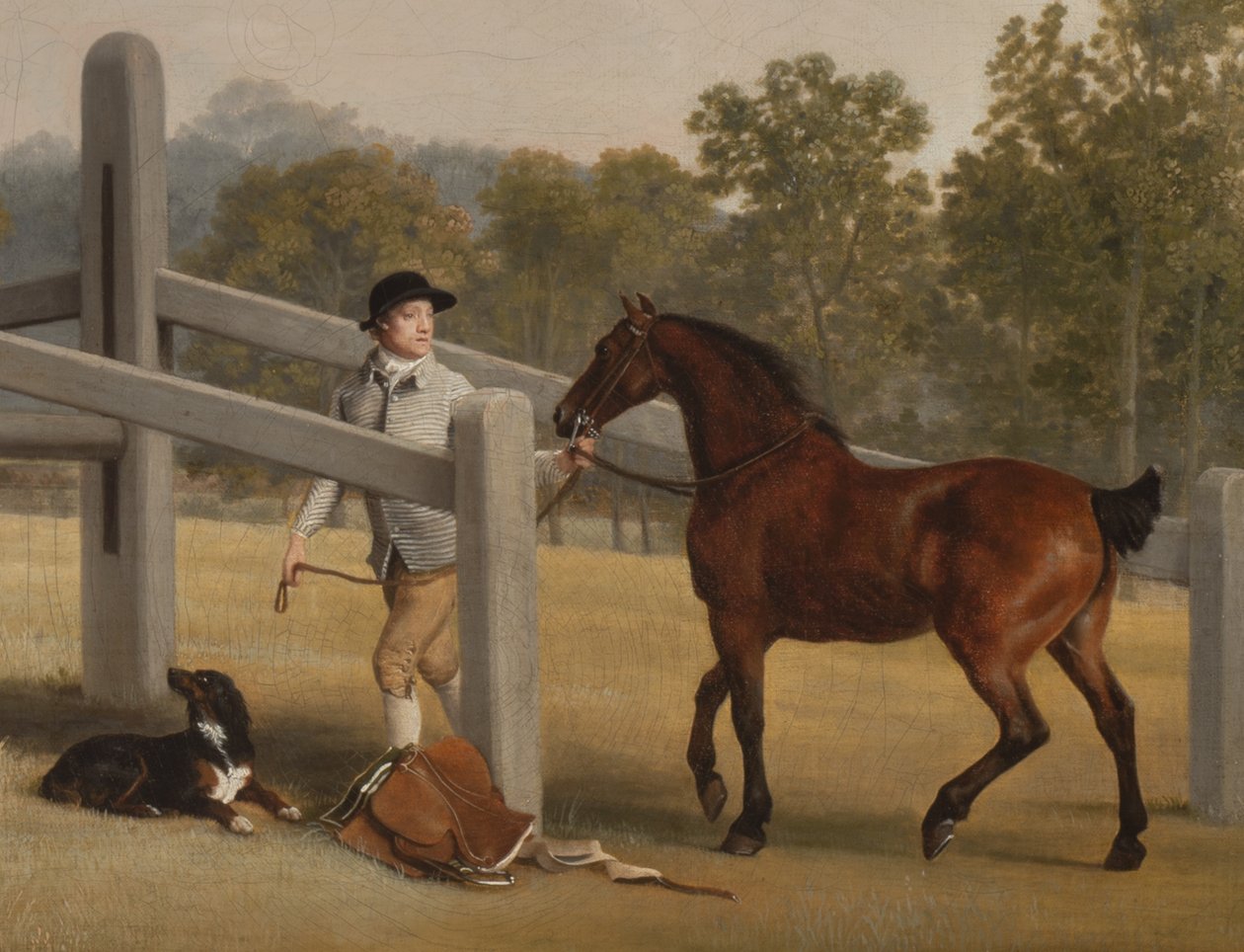 Yksityiskohta William Henry Cavendish-Bentinckiltä, Portlandin kolmannelta herttualta ja hänen nuoremmalta veljestään Lord Edwardilta, 1767-68 (3089923:n tiedot) tekijältä George Stubbs