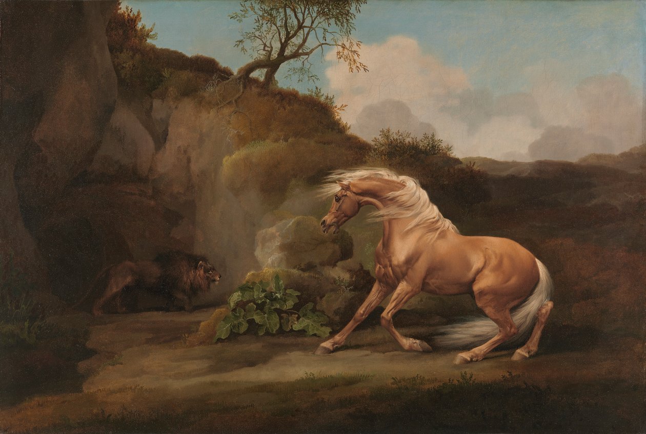 Leijonan pelästynyt hevonen tekijältä George Stubbs