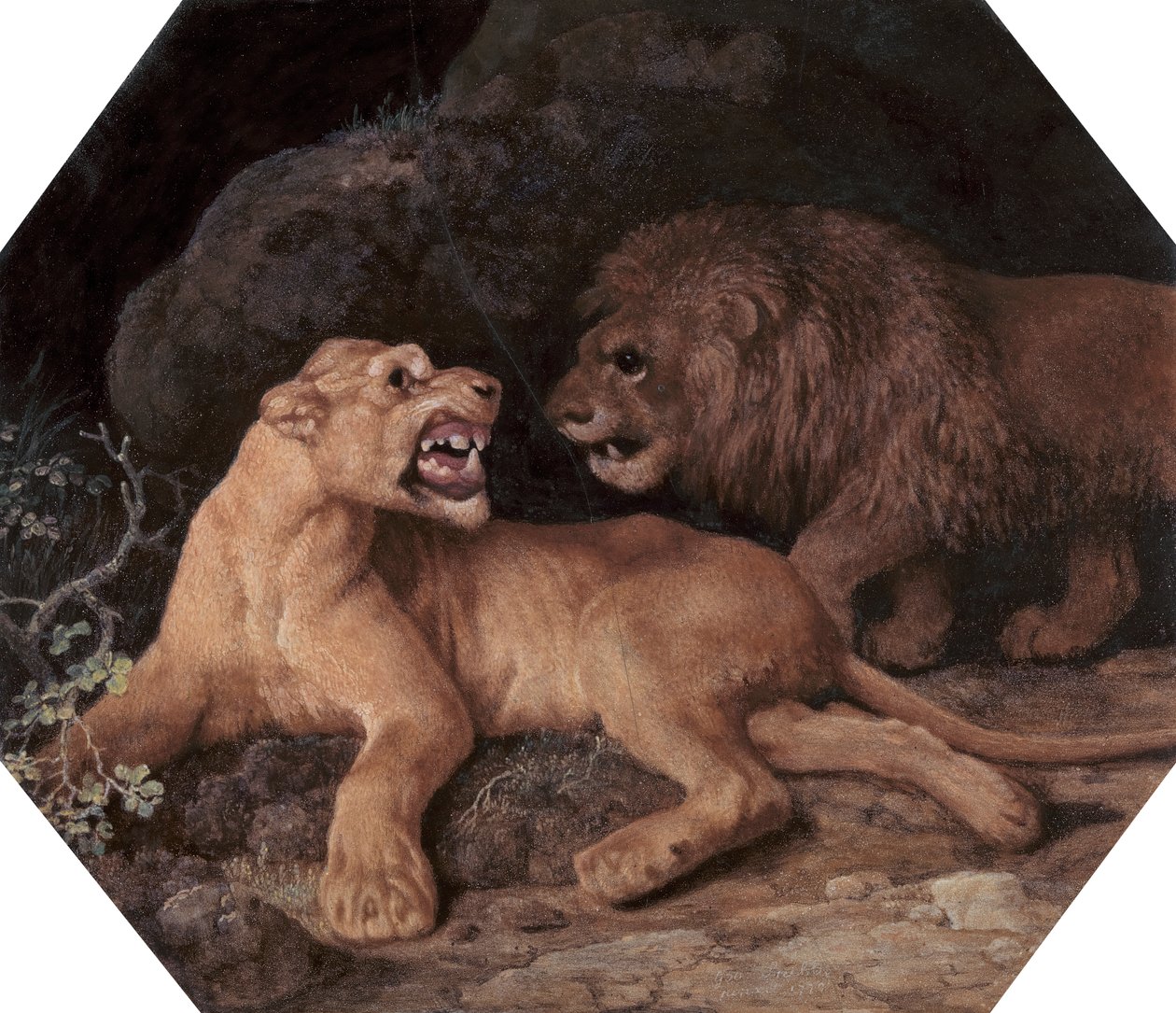 Leijona ja leijona tekijältä George Stubbs