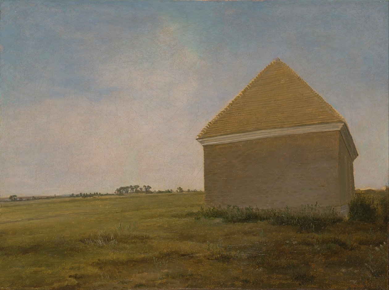 Newmarket Heath, jossa on Rubbing-down-talo. tekijältä George Stubbs