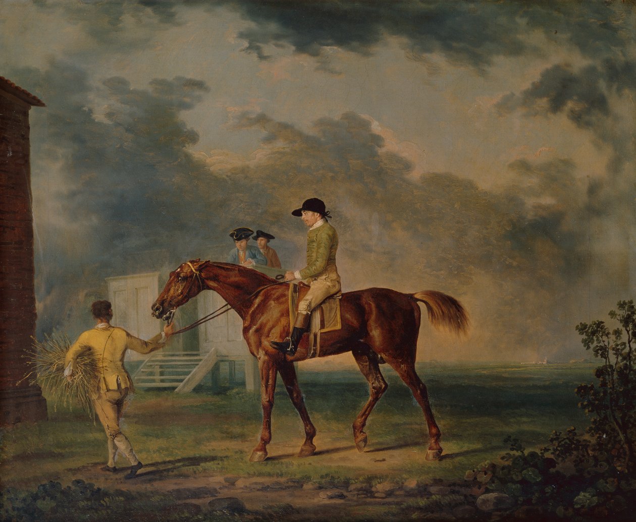 Sir Salomon, A Bay Racehorse ja J. Singleton, Newmarket (öljy kankaalle) tekijältä George Stubbs