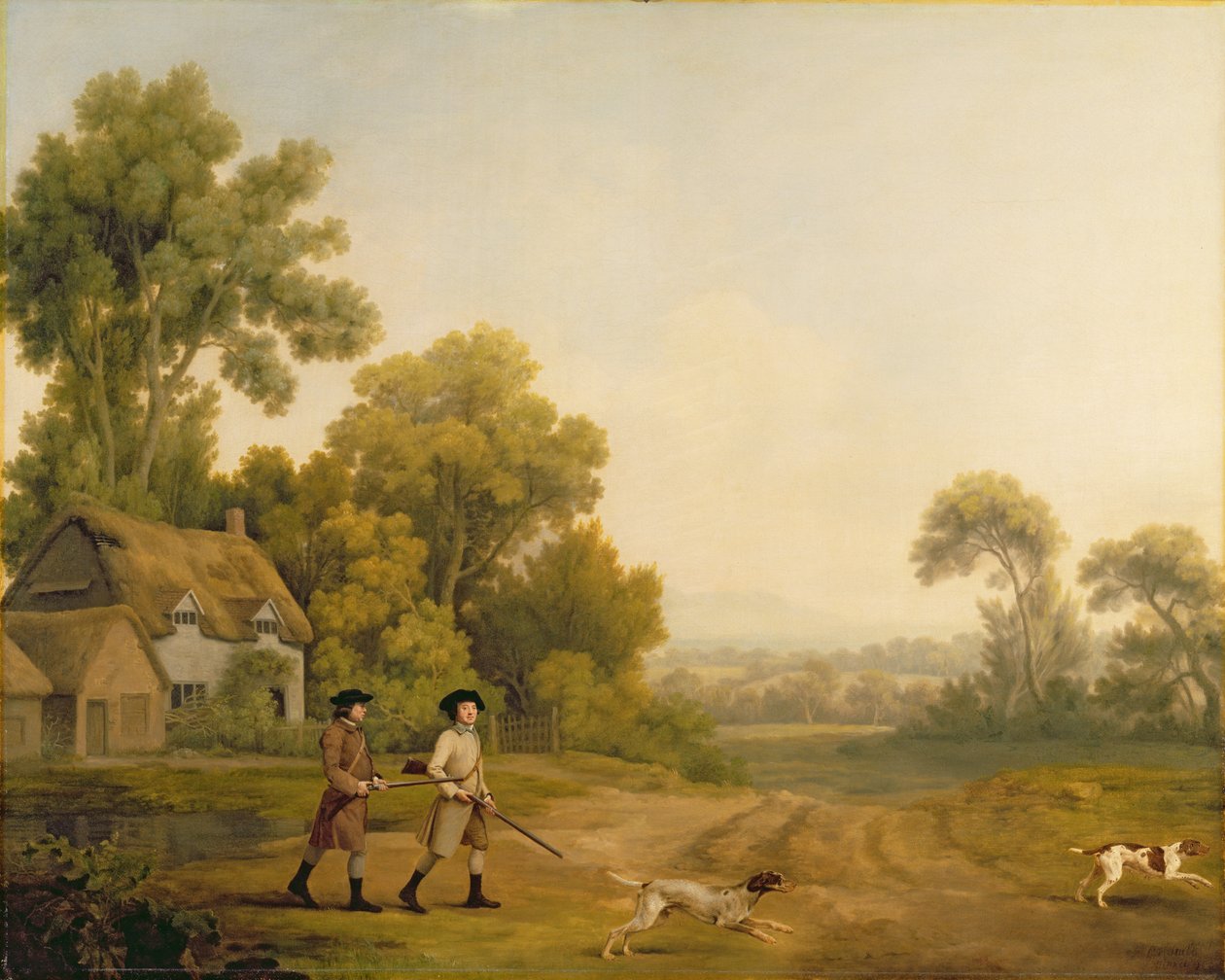 Kaksi herraa ampumassa (öljy kankaalle) tekijältä George Stubbs