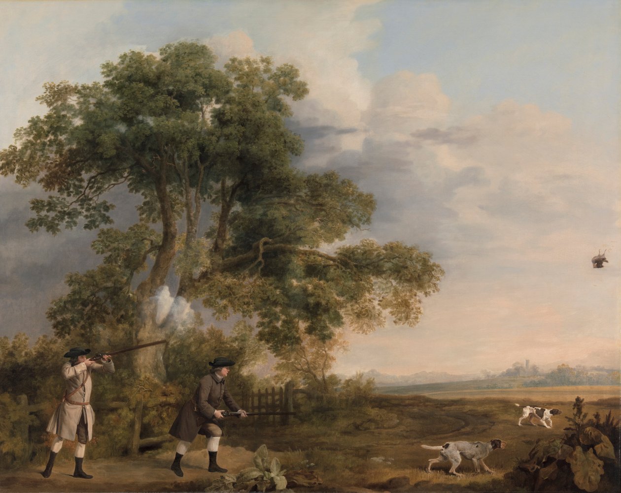 Kaksi herraa ampuu tekijältä George Stubbs