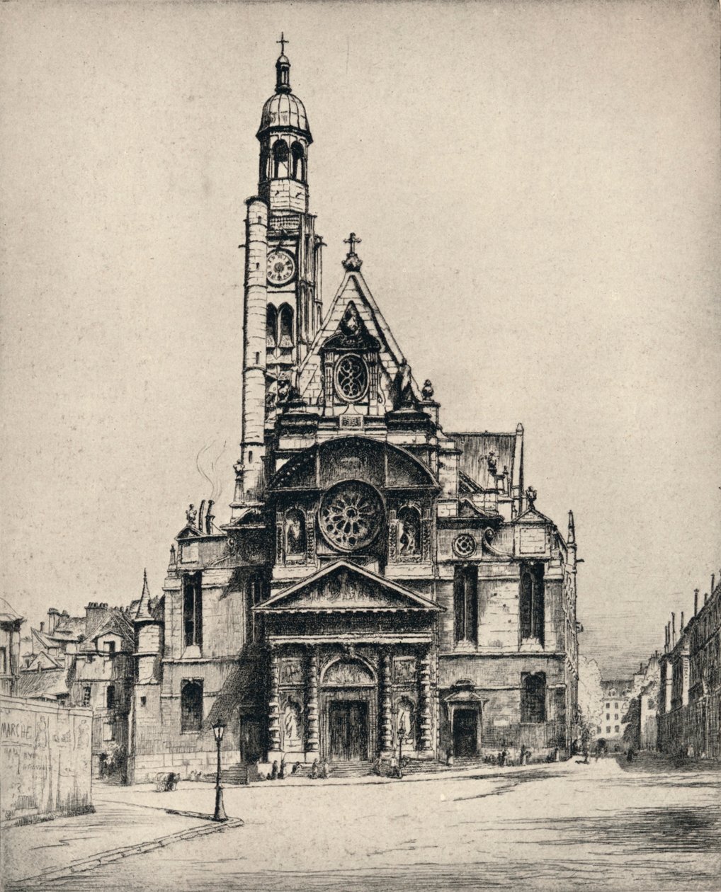 "St Etienne-du-Mont -kirkko", 1915 tekijältä George T Plowman