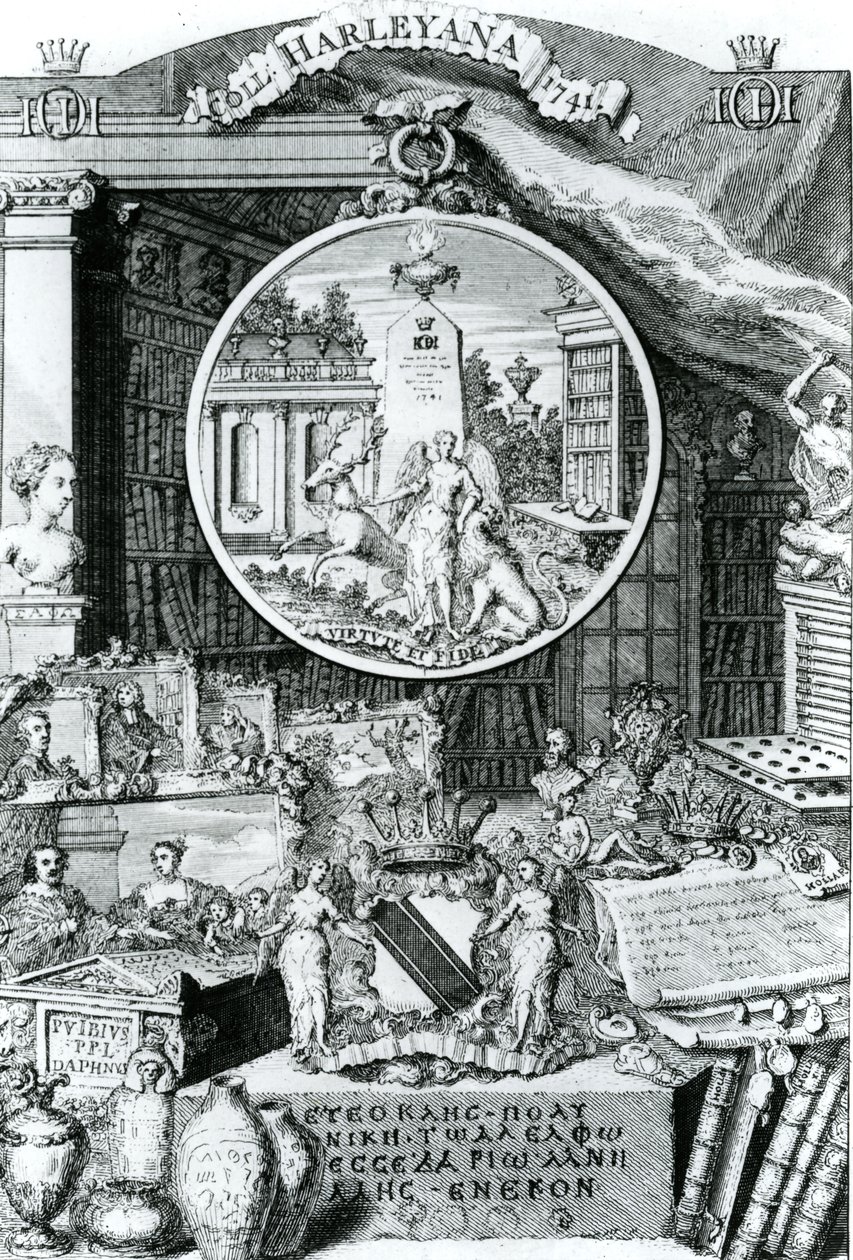 Lord Harleyn kirjakilpi, 1741 tekijältä George Vertue