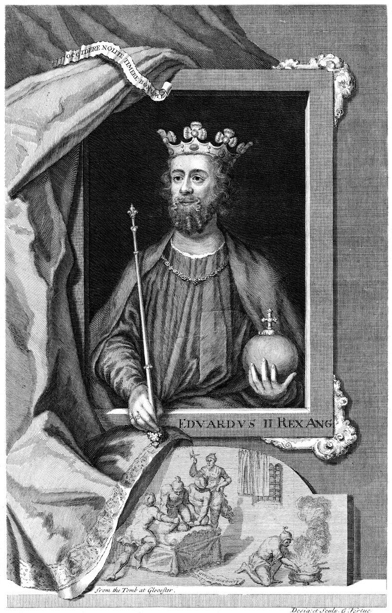 Edward II Englannista. 1700-luvulla tekijältä George Vertue