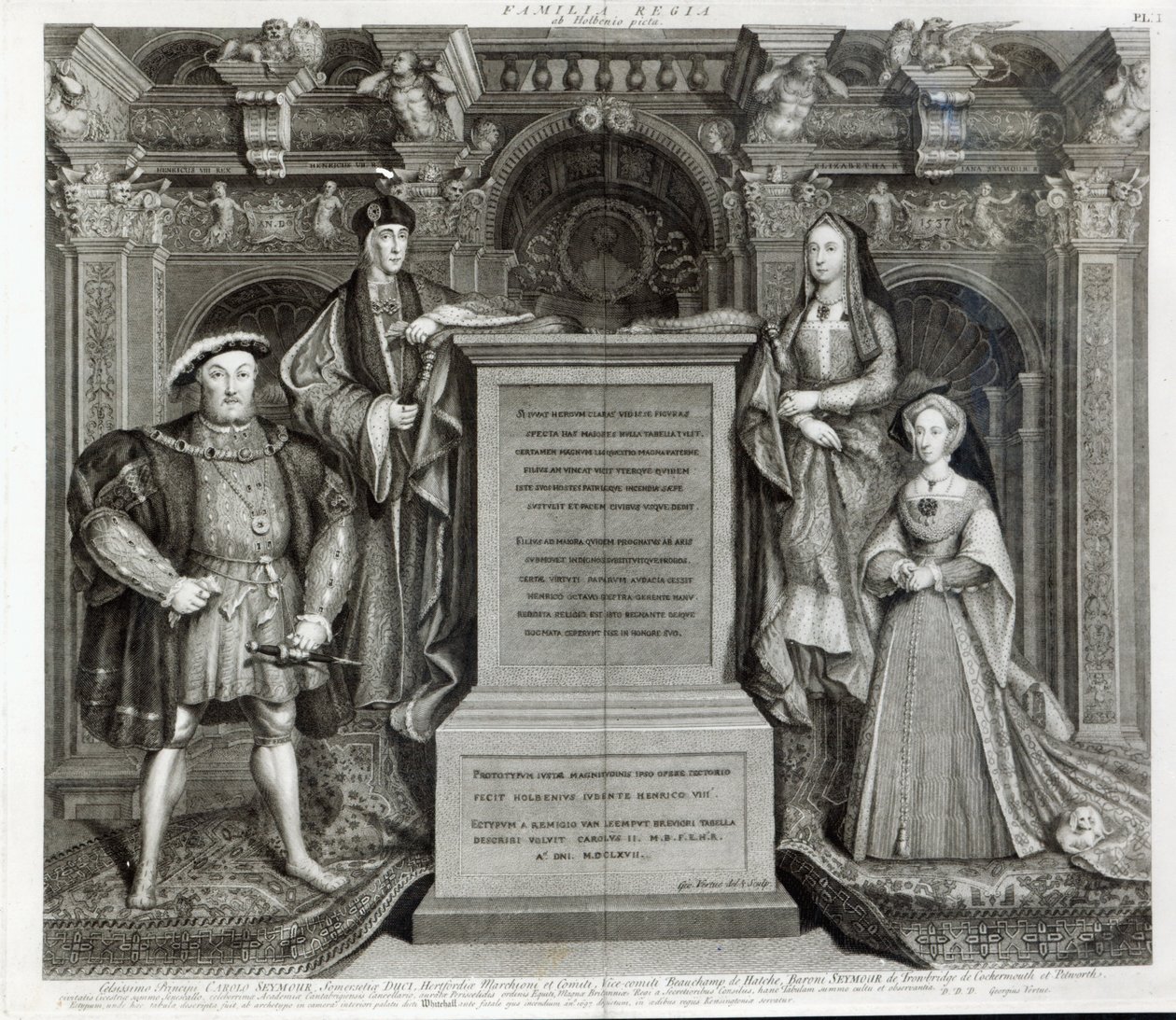 Familia Regia eli Henrik VIII:n perhe, 1742 tekijältä George Vertue