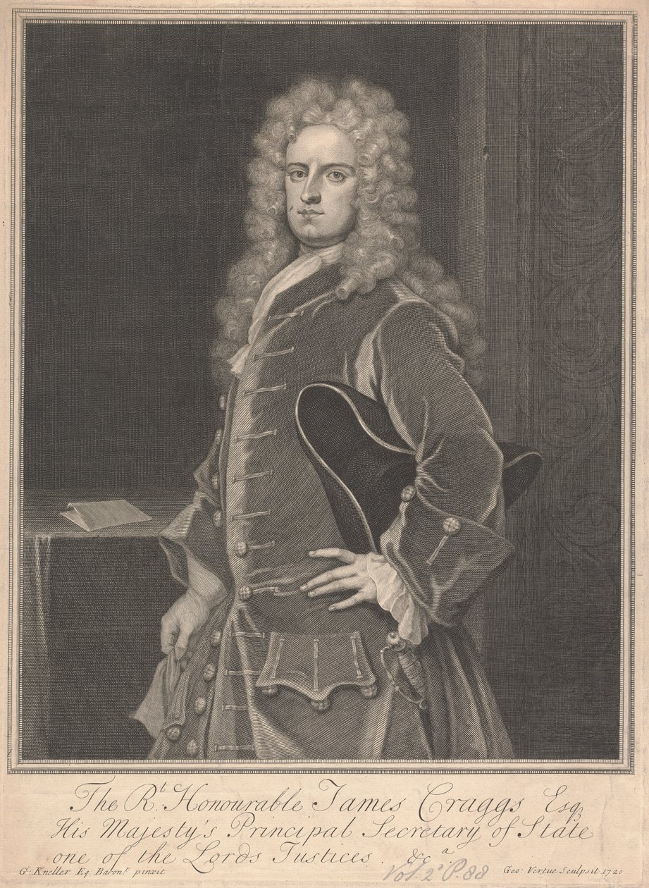 James Craggs, nuorempi tekijältä George Vertue