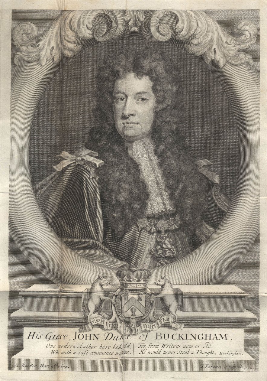 John Sheffield, Buckinghamin ja Normanbyn ensimmäinen herttua 1648-1721, 1722 tekijältä George Vertue
