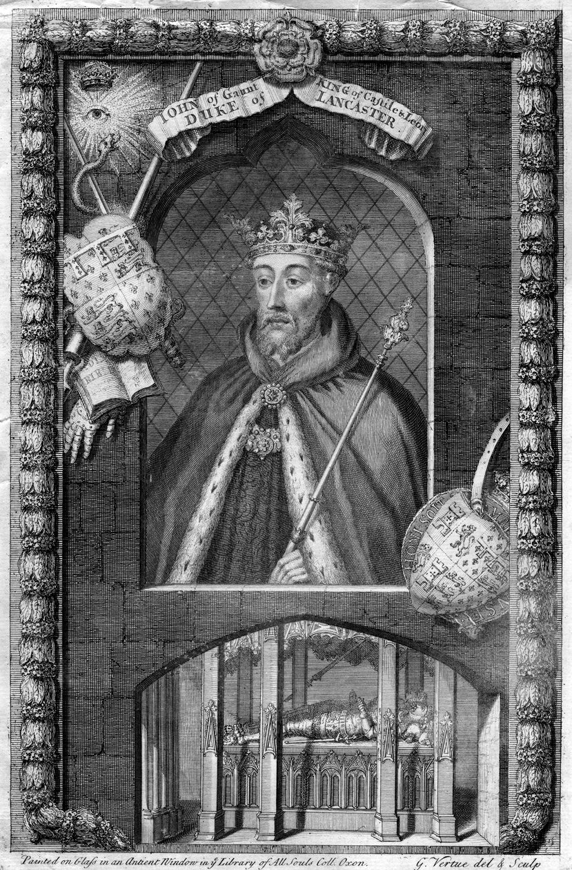 John of Gaunt, Lancasterin ensimmäinen herttua, 1700-luku tekijältä George Vertue