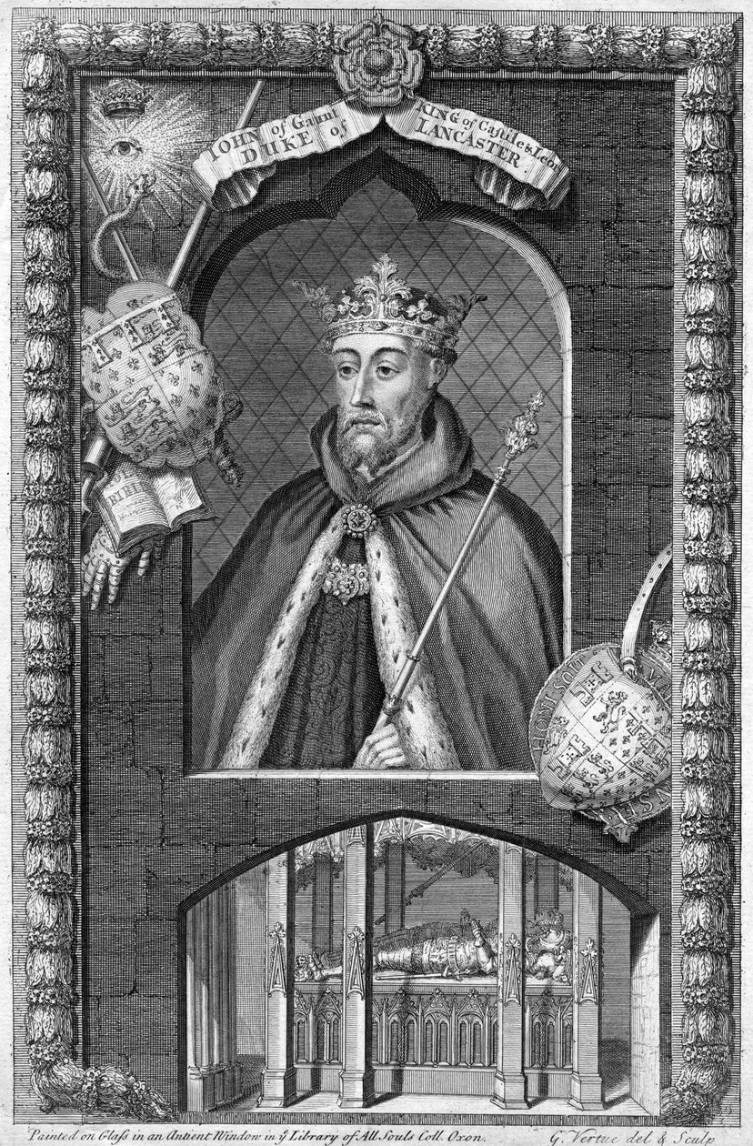 John of Gaunt, Lancasterin ensimmäinen herttua, 1700-luku. tekijältä George Vertue