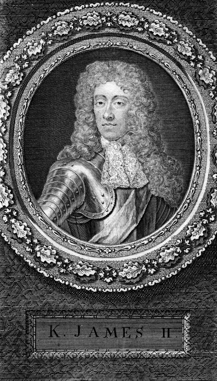 Englannin kuningas James II, 1700-luku. tekijältä George Vertue