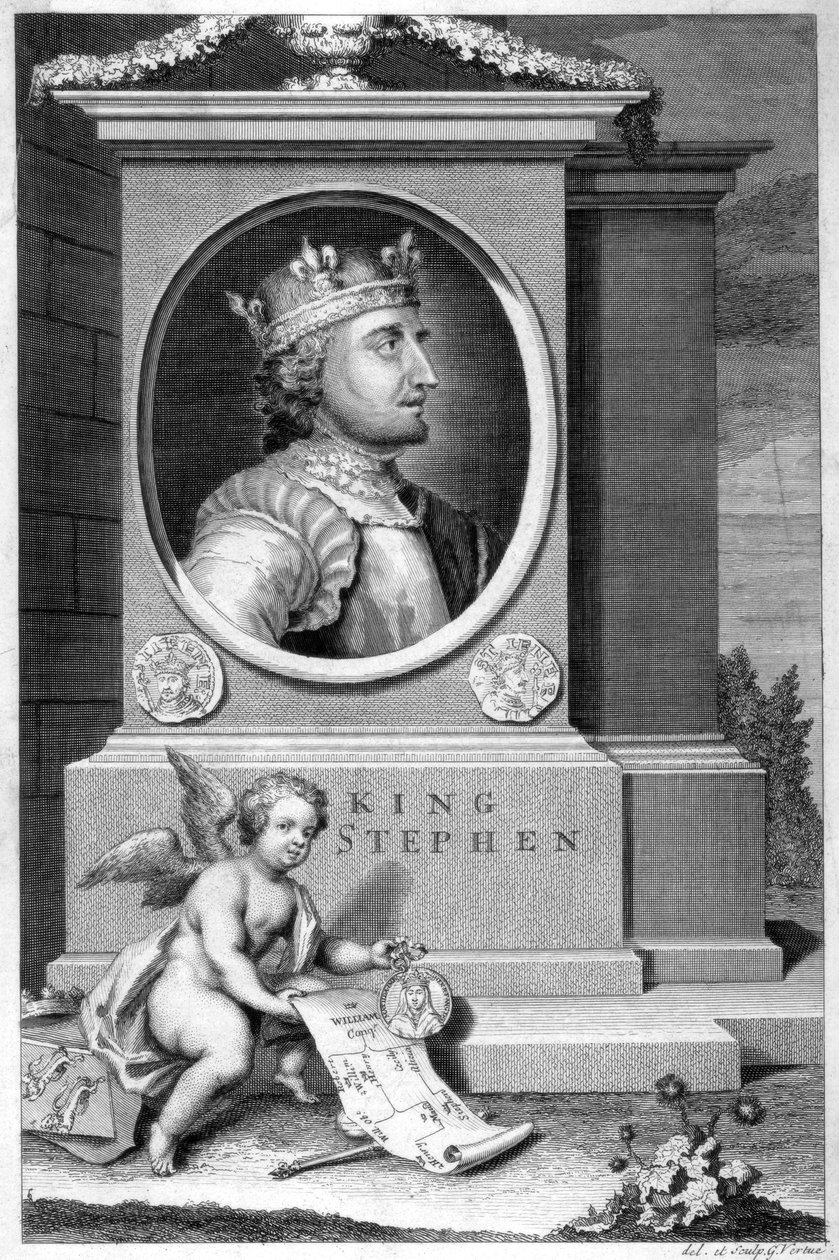 Kuningas Stefanos 1096-1154, 1700-luku. tekijältä George Vertue