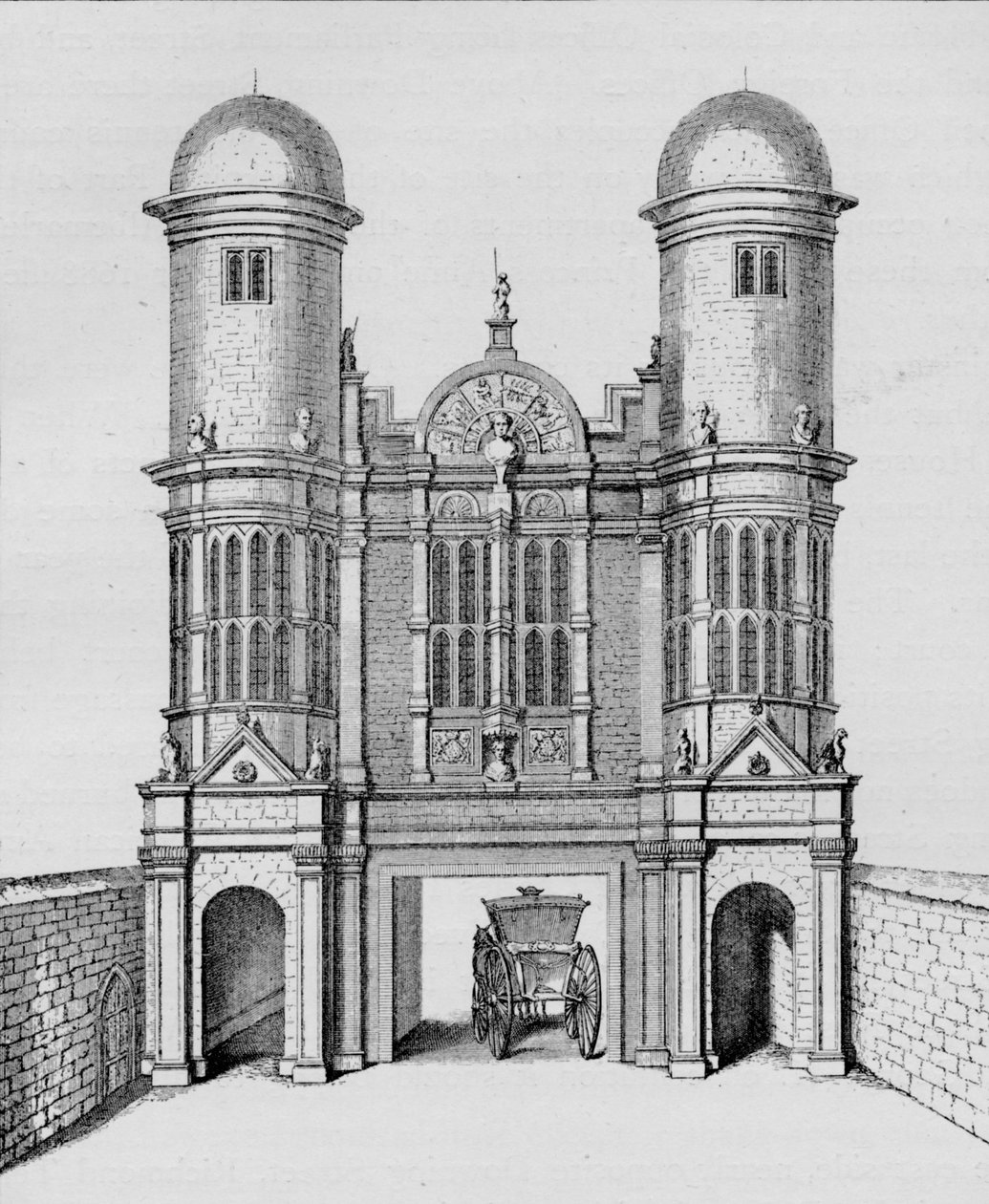 King Street Gate, Westminster, c1725 1911 tekijältä George Vertue