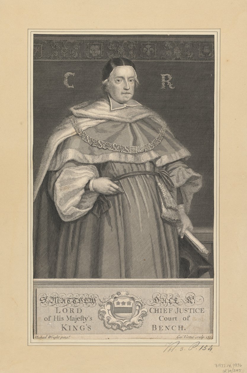 Sir Matthew Hale tekijältä George Vertue