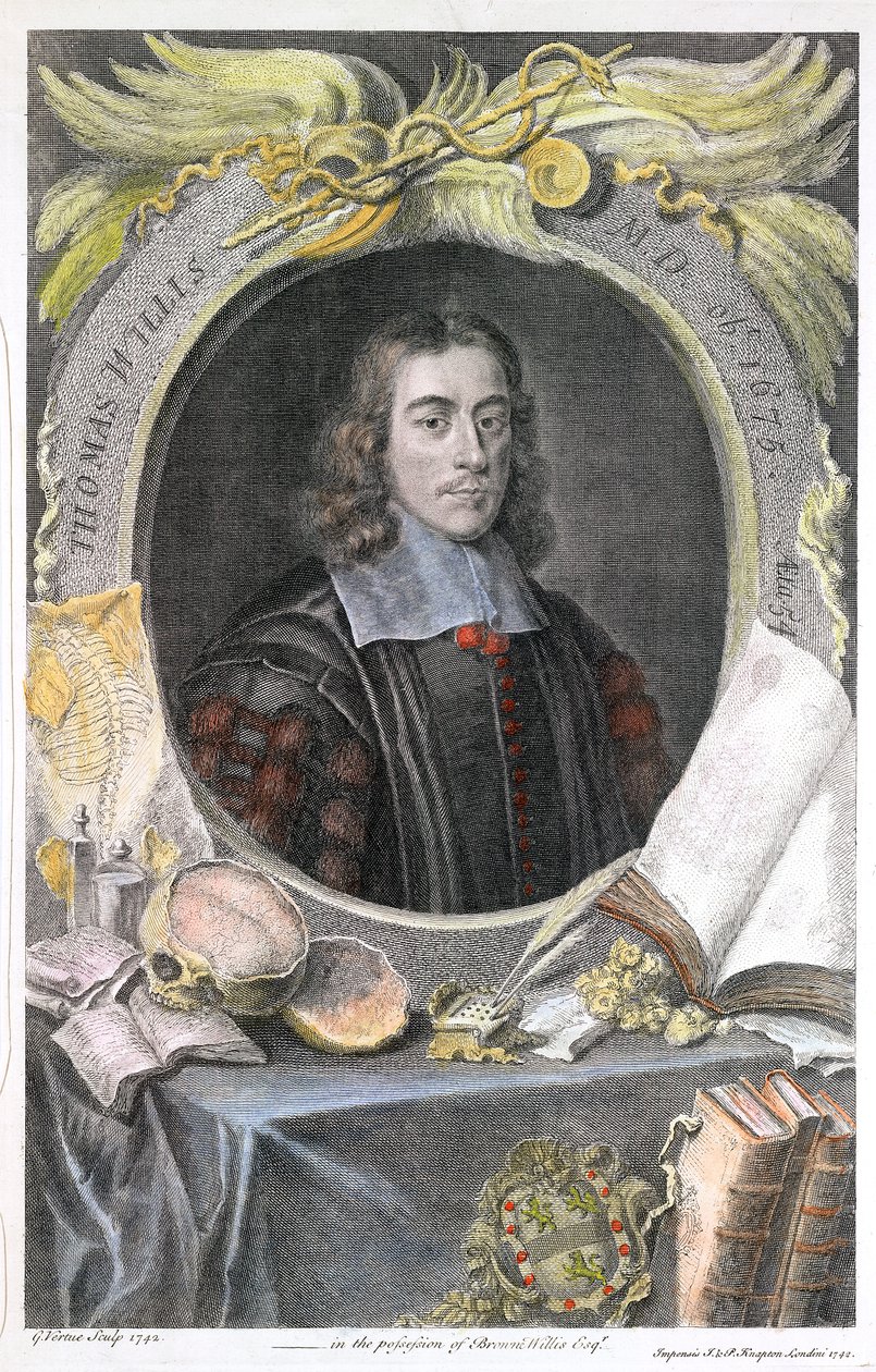 Thomas Willis, 1600-luvun englantilainen lääkäri, 1742 tekijältä George Vertue