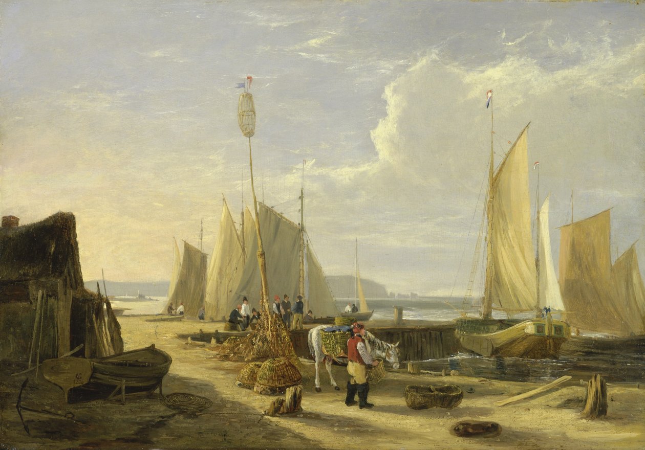 Satamakohtaus Isle of Wightin saarella kohti Needlesiä tekijältä George Vincent