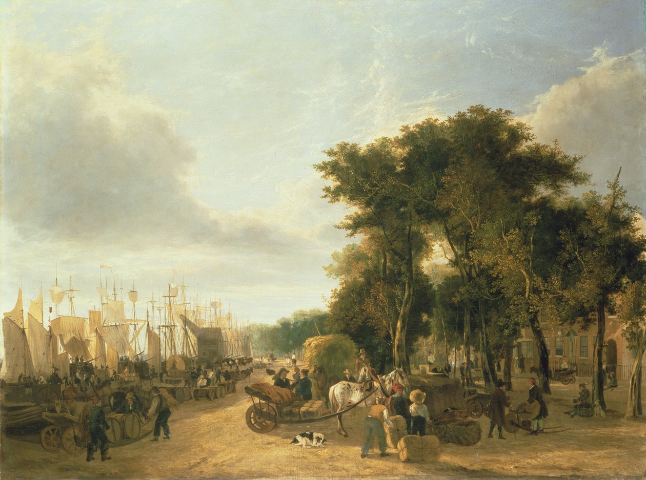Yarmouth Quay, 1823 tekijältä George Vincent