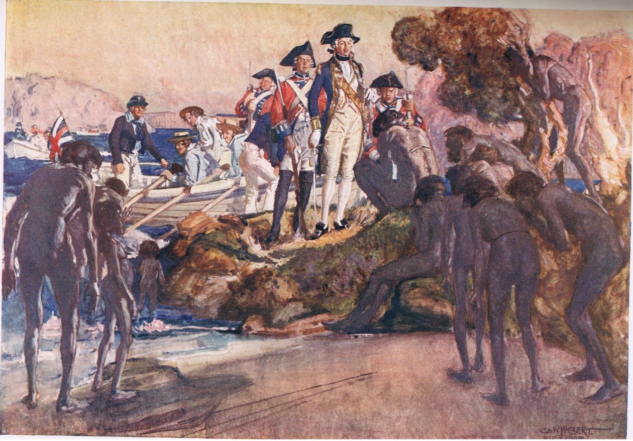 Kuvernööri Phillip Sydney Covessa (väri litho) tekijältä George Washington Lambert