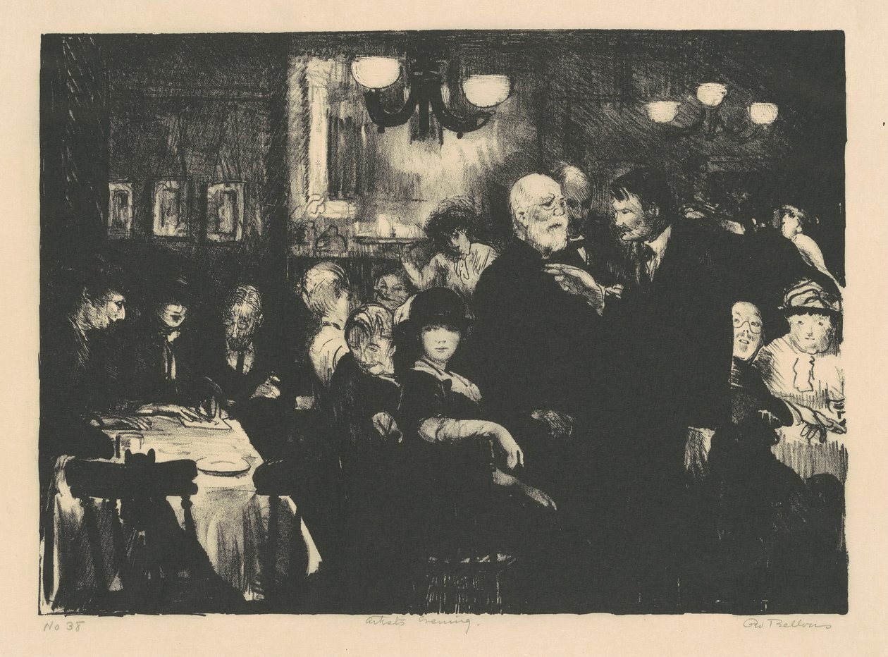 Taiteilijoiden ilta tekijältä George Wesley Bellows