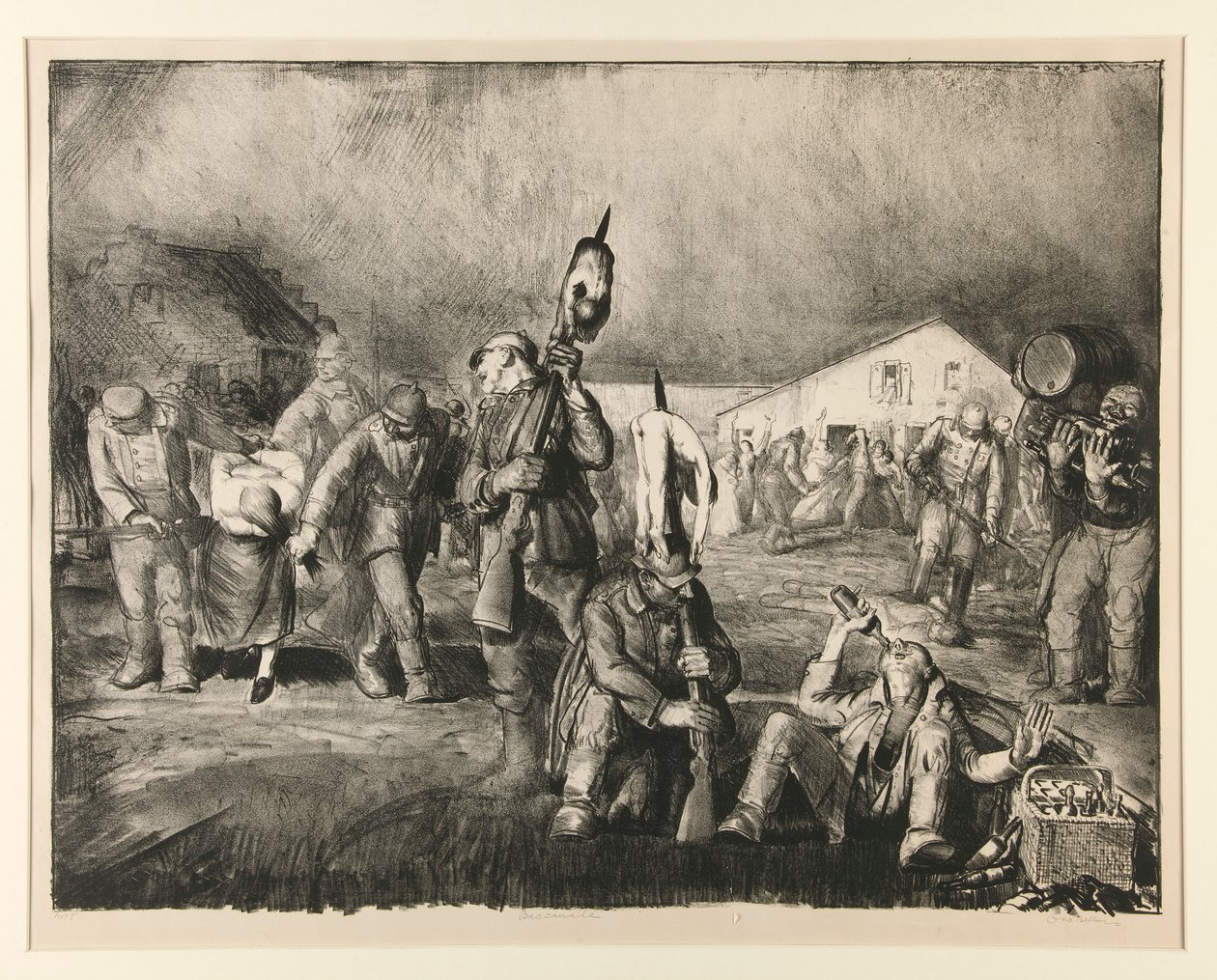 Bacchanal (ensimmäinen kivi) tekijältä George Wesley Bellows