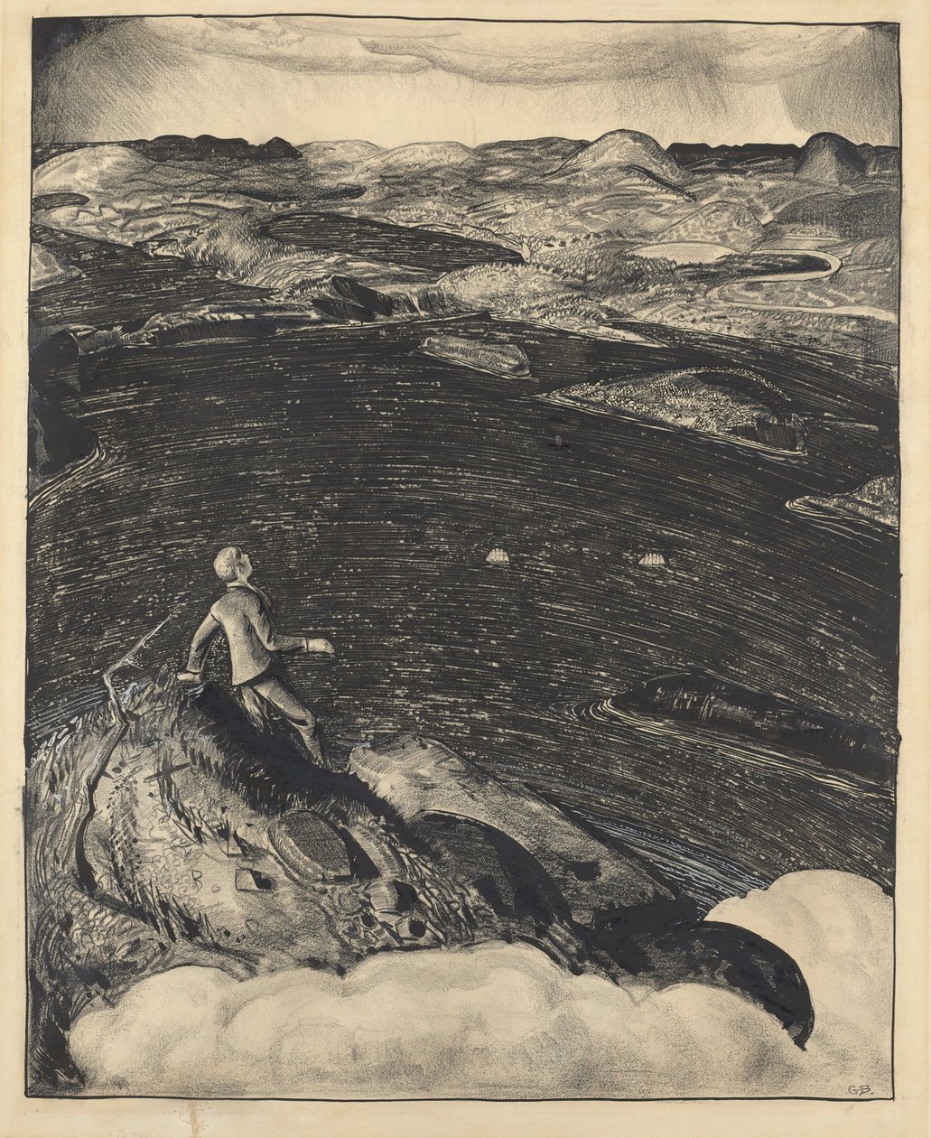 Dancing Town The Top of the World, 1922. finlandès tekijältä George Wesley Bellows