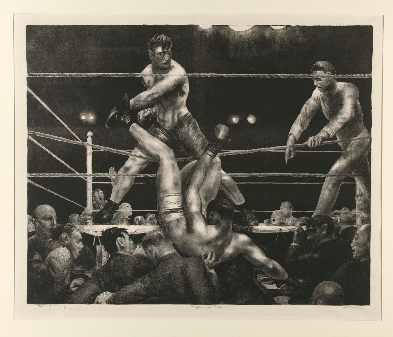 Dempsey ja Firpo tekijältä George Wesley Bellows