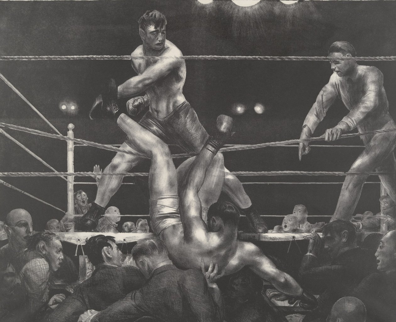 Dempsey ja Firpo tekijältä George Wesley Bellows