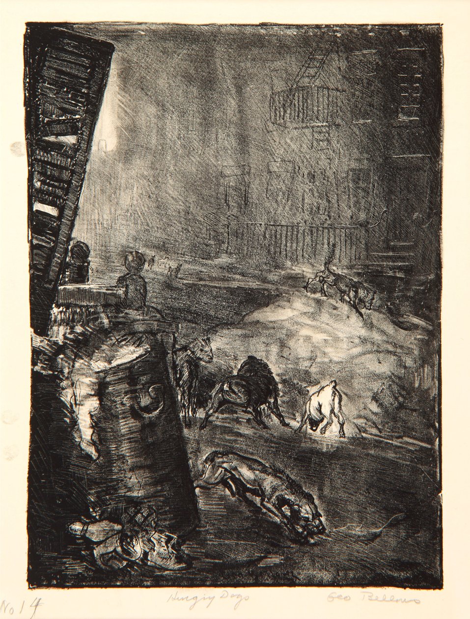 Nälkäiset koirat, Toinen kivi, 1916 tekijältä George Wesley Bellows