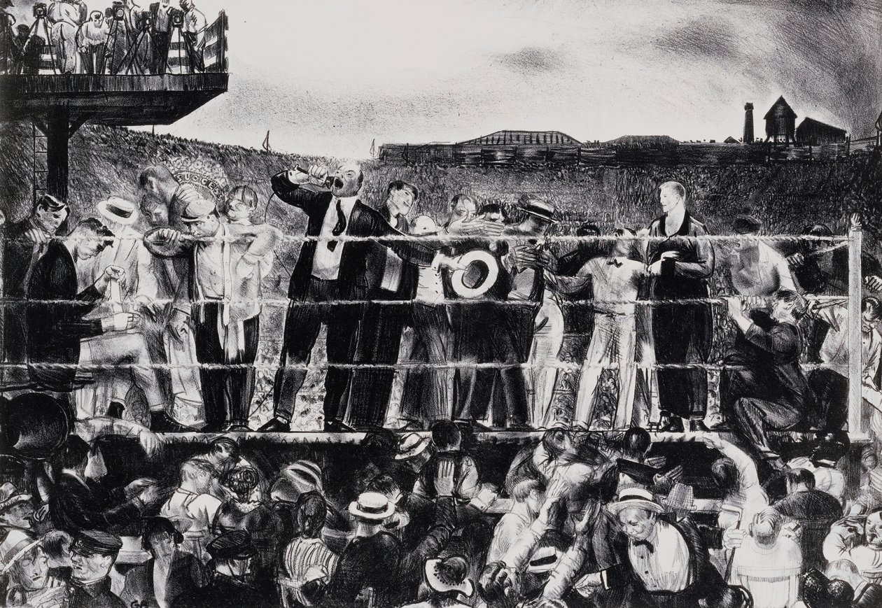 Esittelyssä Georges Carpentier, 1921 tekijältä George Wesley Bellows
