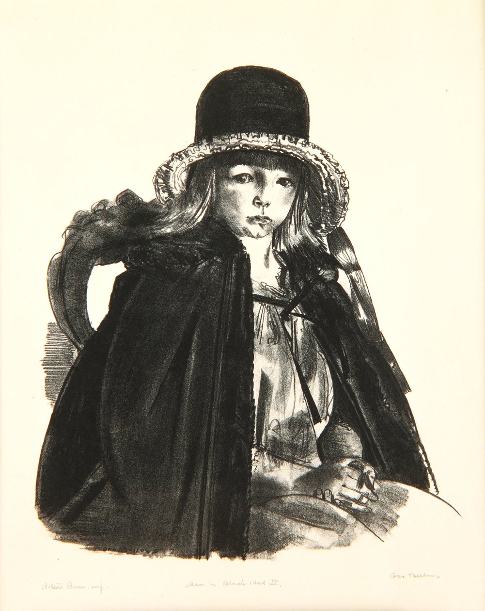Jean mustassa hatussa, 1923-24 tekijältä George Wesley Bellows