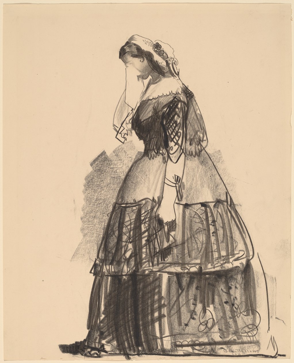 Lady of 1860 - Näyttelijä, 1922. tekijältä George Wesley Bellows