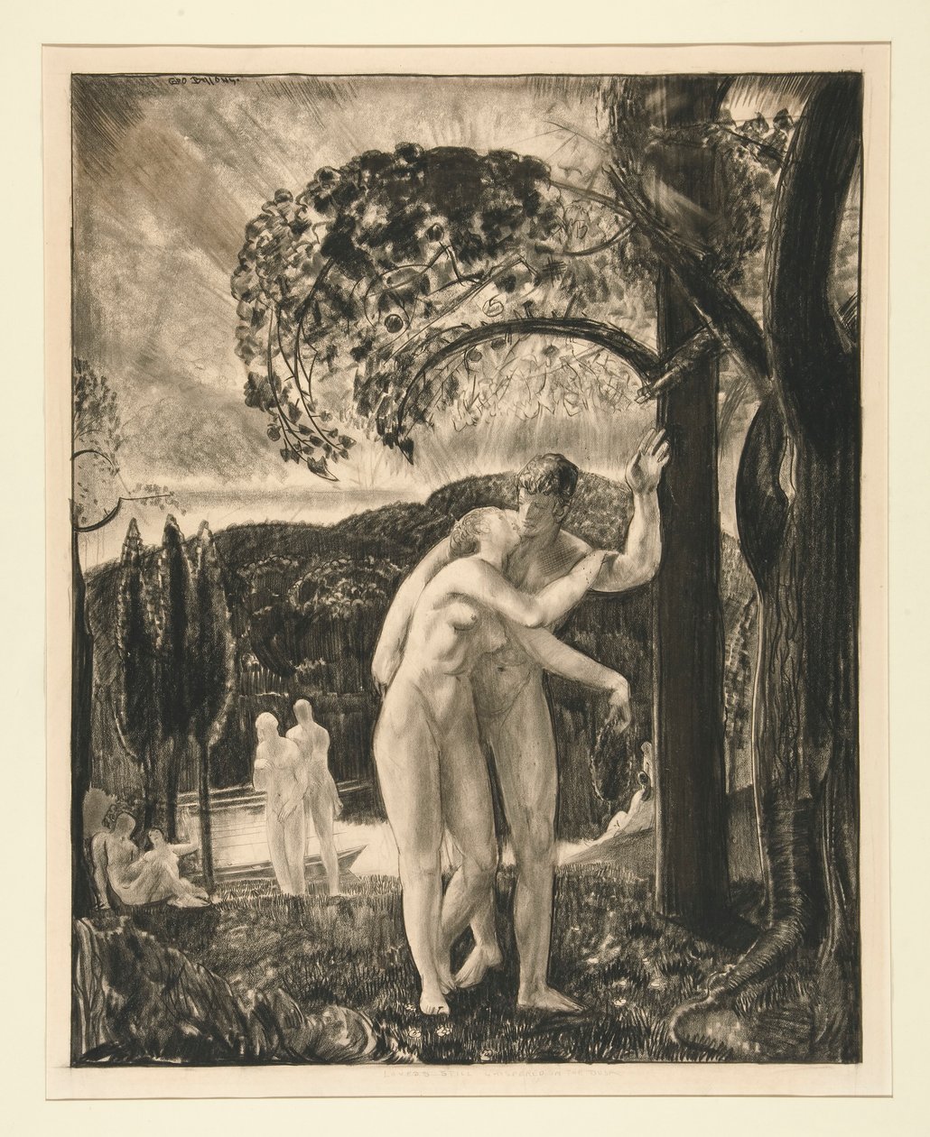 Rakastavat edelleen kuiskasivat hämärässä tekijältä George Wesley Bellows