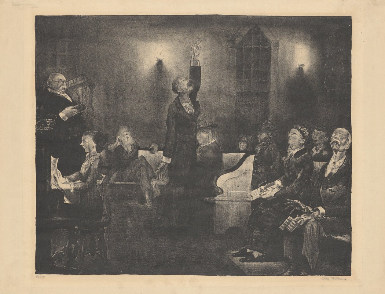 Rukouskokous, toinen kivi, 1916. tekijältä George Wesley Bellows