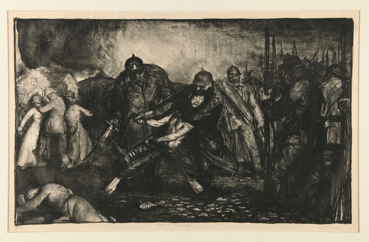 The Enemy Arrive tai The Germans Arrive War-sarjasta tekijältä George Wesley Bellows