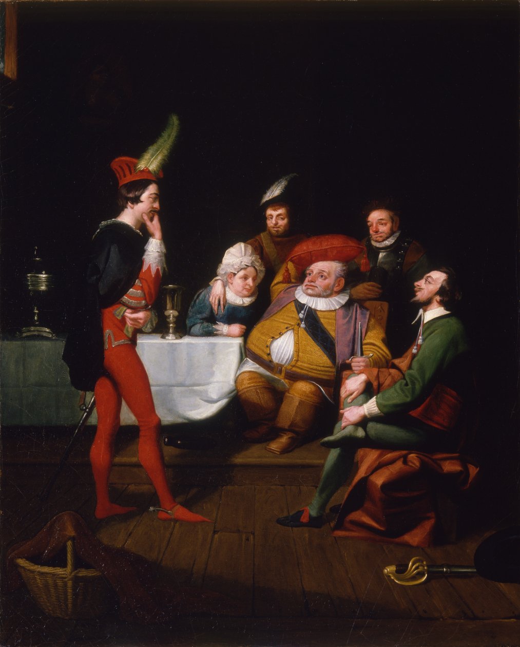 Falstaff esittelee Henrik IV:n, n. 1834 tekijältä George Whiting Flagg