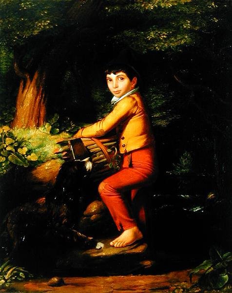 The Woodchopper, n. 1835 (öljy kankaalle) tekijältä George Whiting Flagg
