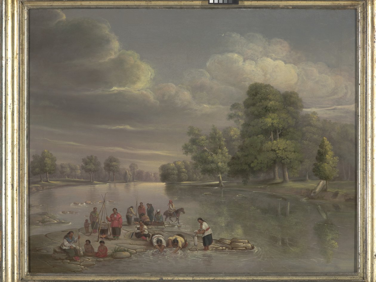 Scene On The Wabash (öljy kankaalle) tekijältä George Winter