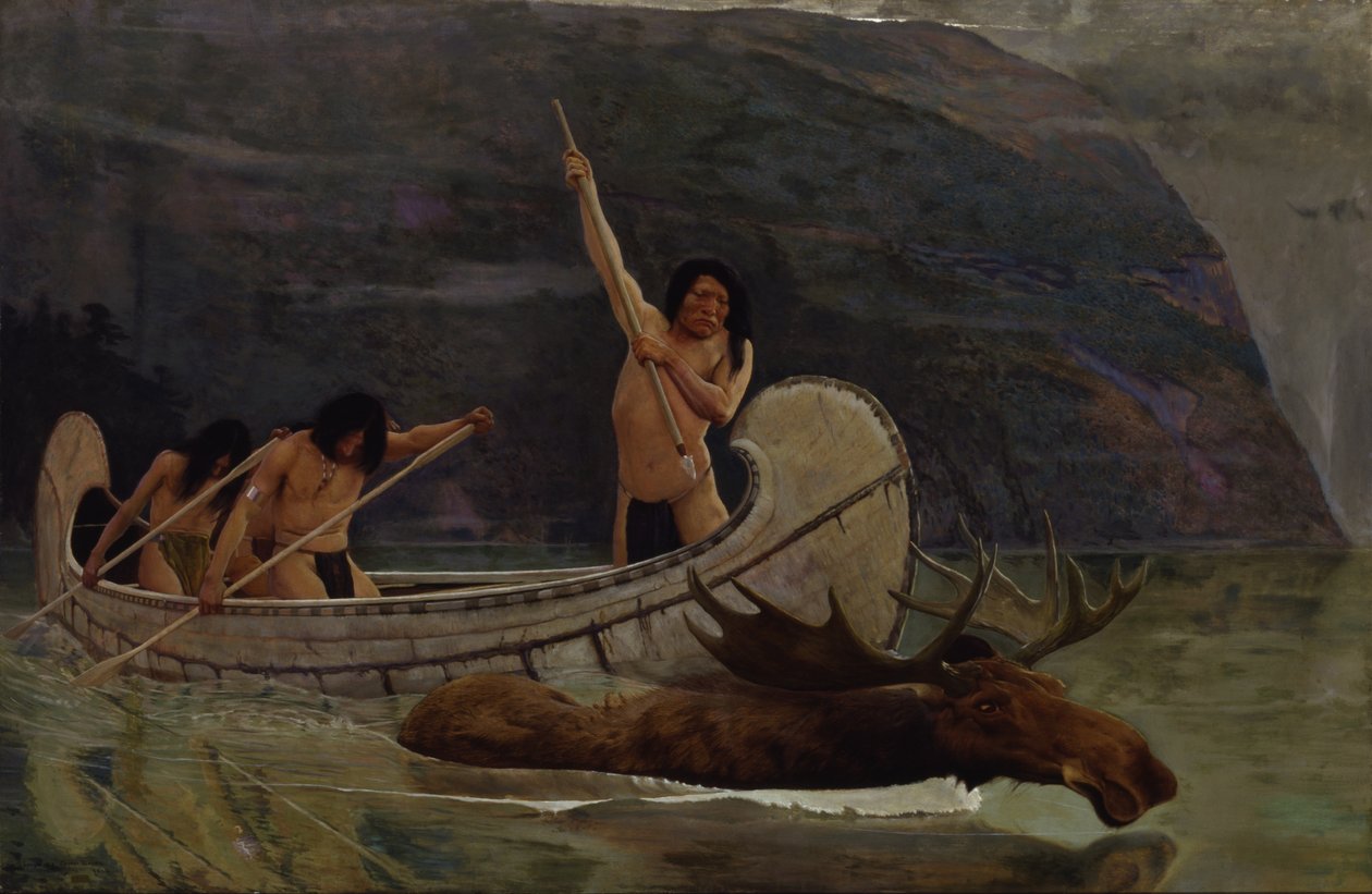 The Moose Chase, 1888. tekijältä George de Forest Brush