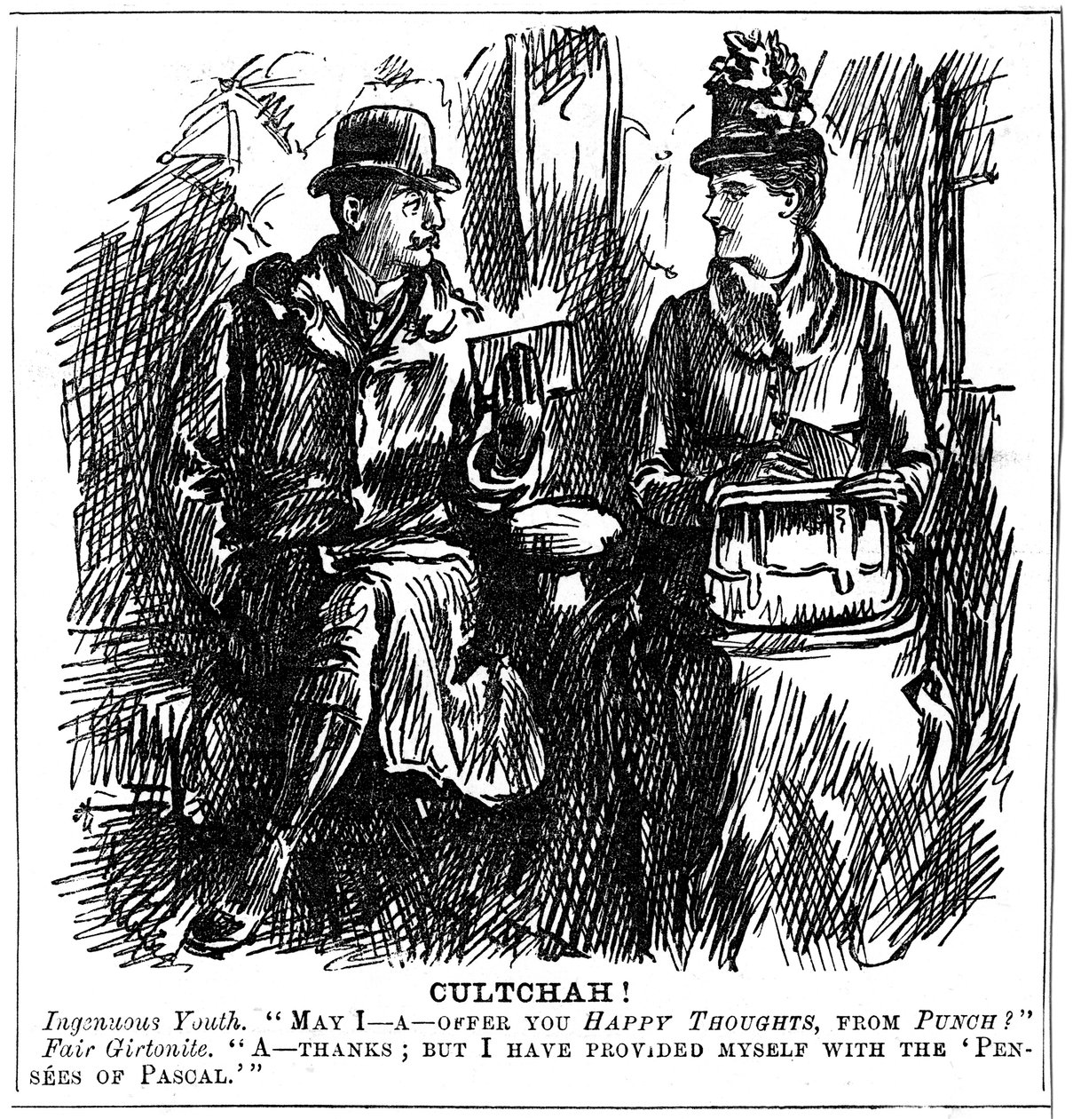 Yliopistokoulutuksen edut naisille, 1887 tekijältä George du Maurier