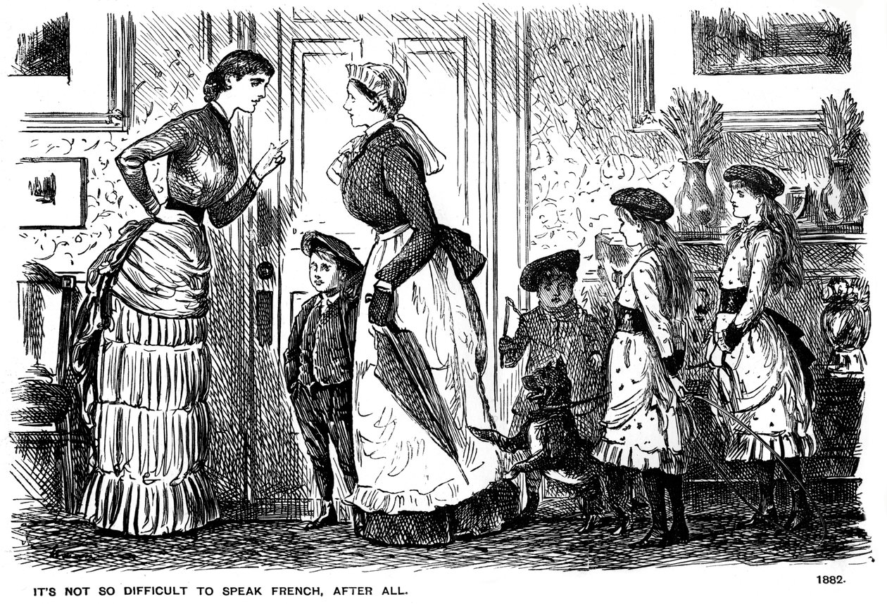 Ei ole niin vaikeaa puhua ranskaa, loppujen lopuksi 1882 1891. tekijältä George du Maurier