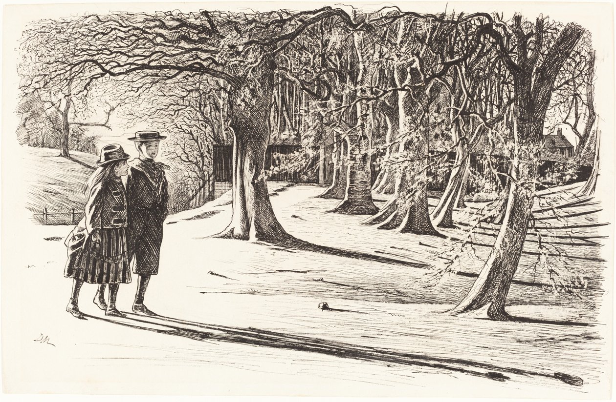 Kaksi lasta lumessa tekijältä George du Maurier