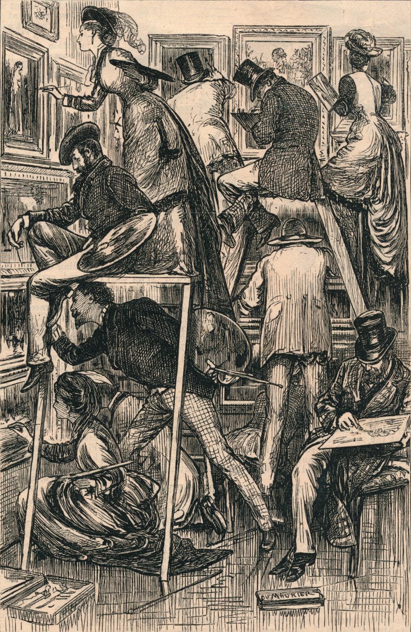Lakkauspäivä Royal Academyssa, 1877 tekijältä George du Maurier