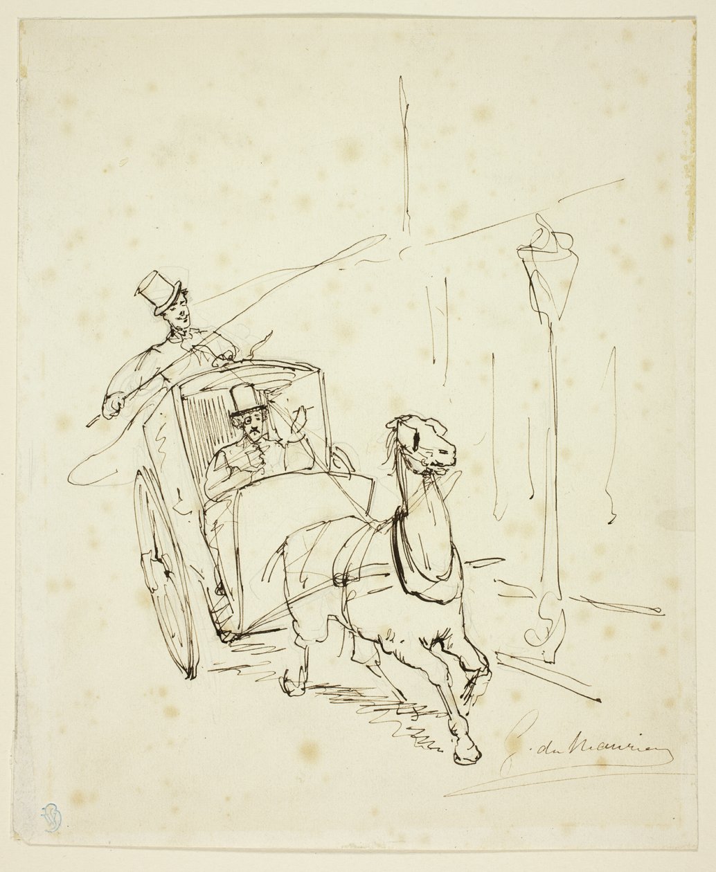 Whistler Hansom Cabissa tekijältä George du Maurier