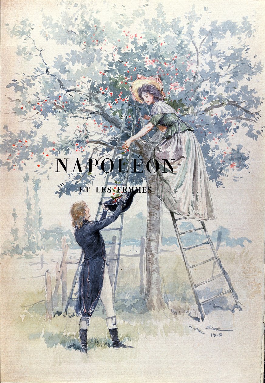 Kuvitus Louis Claude Frederic Massonin (1847-1923) teokseen "Napoleon et les Femmes" julkaistiin ensimmäisen kerran 1894 tekijältä Georges Bertin Scott