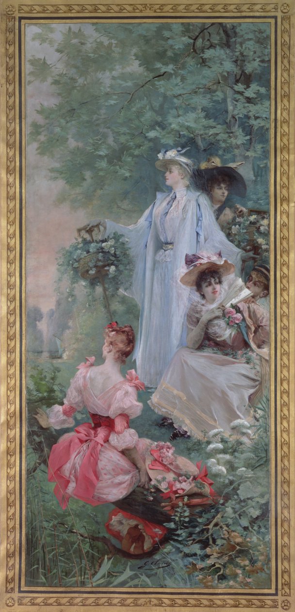 Fete champetre lähellä Pariisia, 1891 tekijältä Georges Clairin