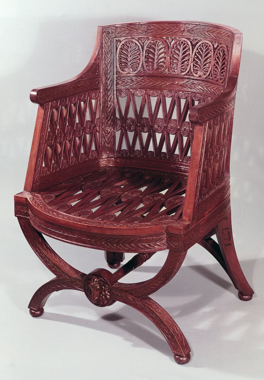 Louis XVI -tyylinen nojatuoli (akasiapuuta) tekijältä Georges Jacob